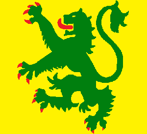 Arms Image: Or, a lion rampant vert, armed and langued gules
